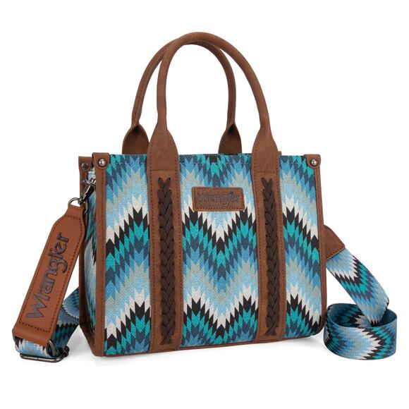 Wrangler Handbags - Wrangler Southwestern Print Tote/Crossbody Handbag - JEAN *NEW in Packag…